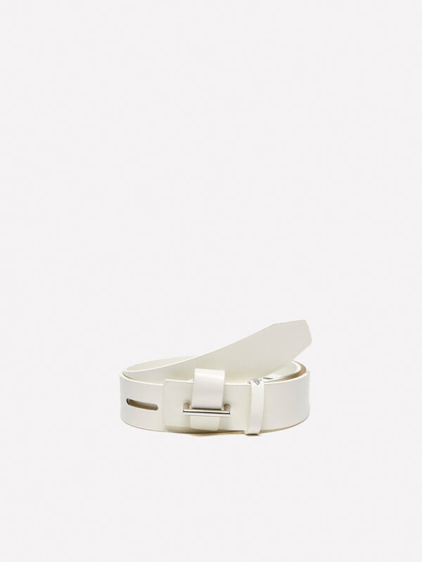 Cintura bianco panna forata - cinture da donna | Sisley