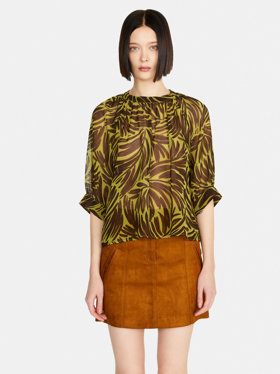 Blusa in georgette stampato