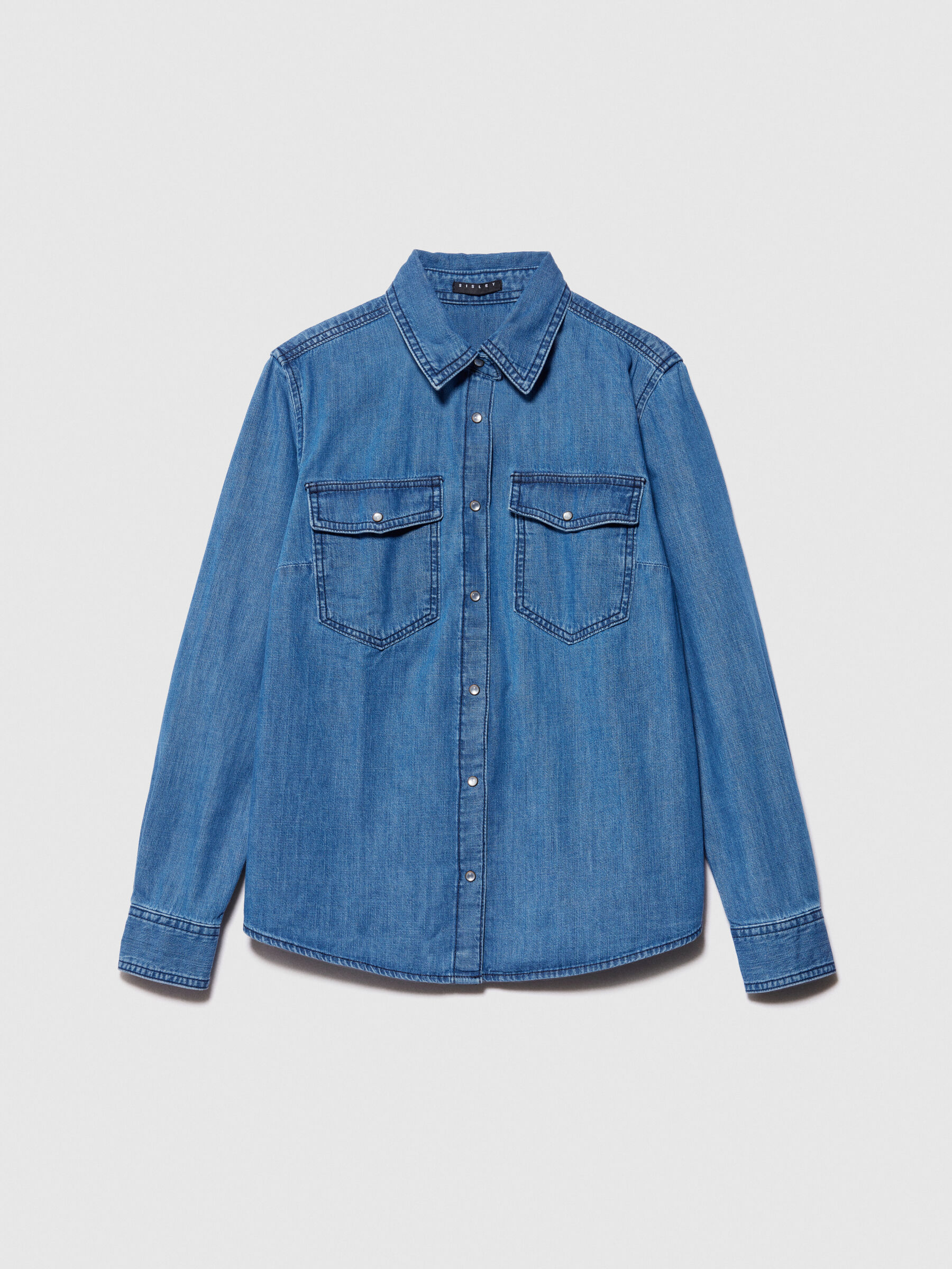 Camicia jeans sisley hotsell