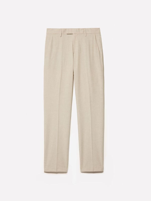 Pantaloni formali beige Pantaloni formali beige - pantaloni slim da uomo | Sisley