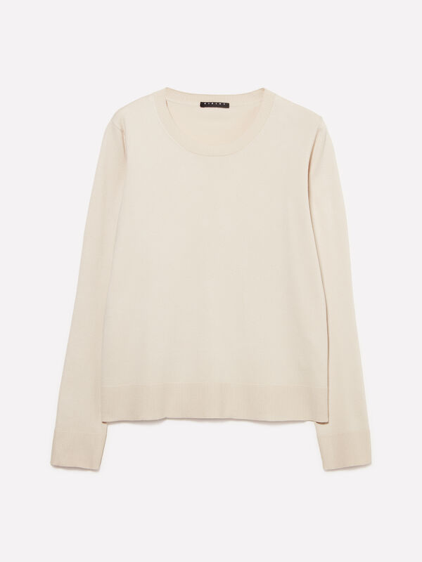 Maglia girocollo beige - maglie girocollo da donna | Sisley