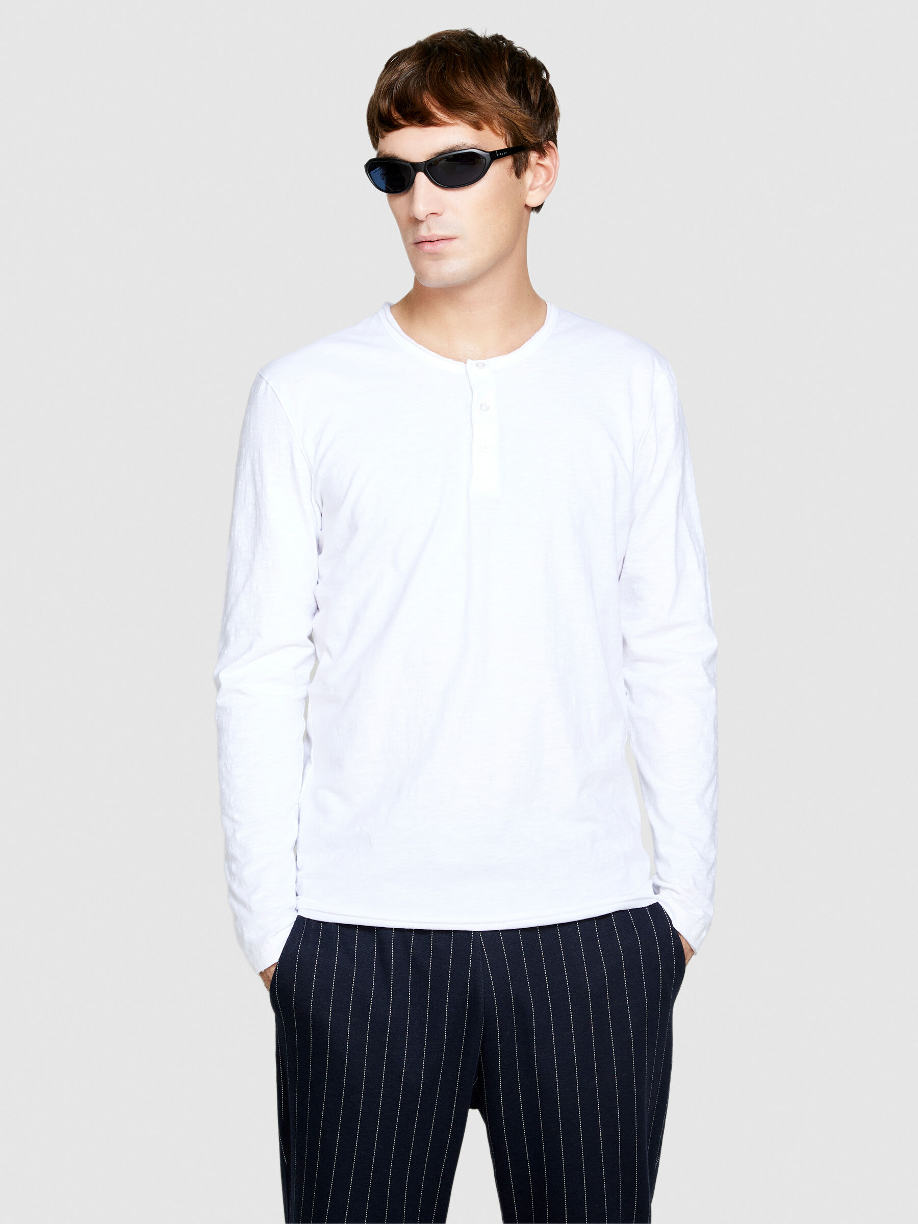 Serafino a maniche lunghe Bianco Sisley
