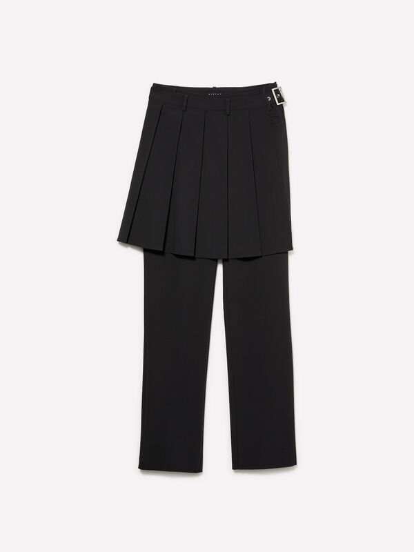 Pantaloni aderenti con gonna  - pantaloni flare da donna | Sisley