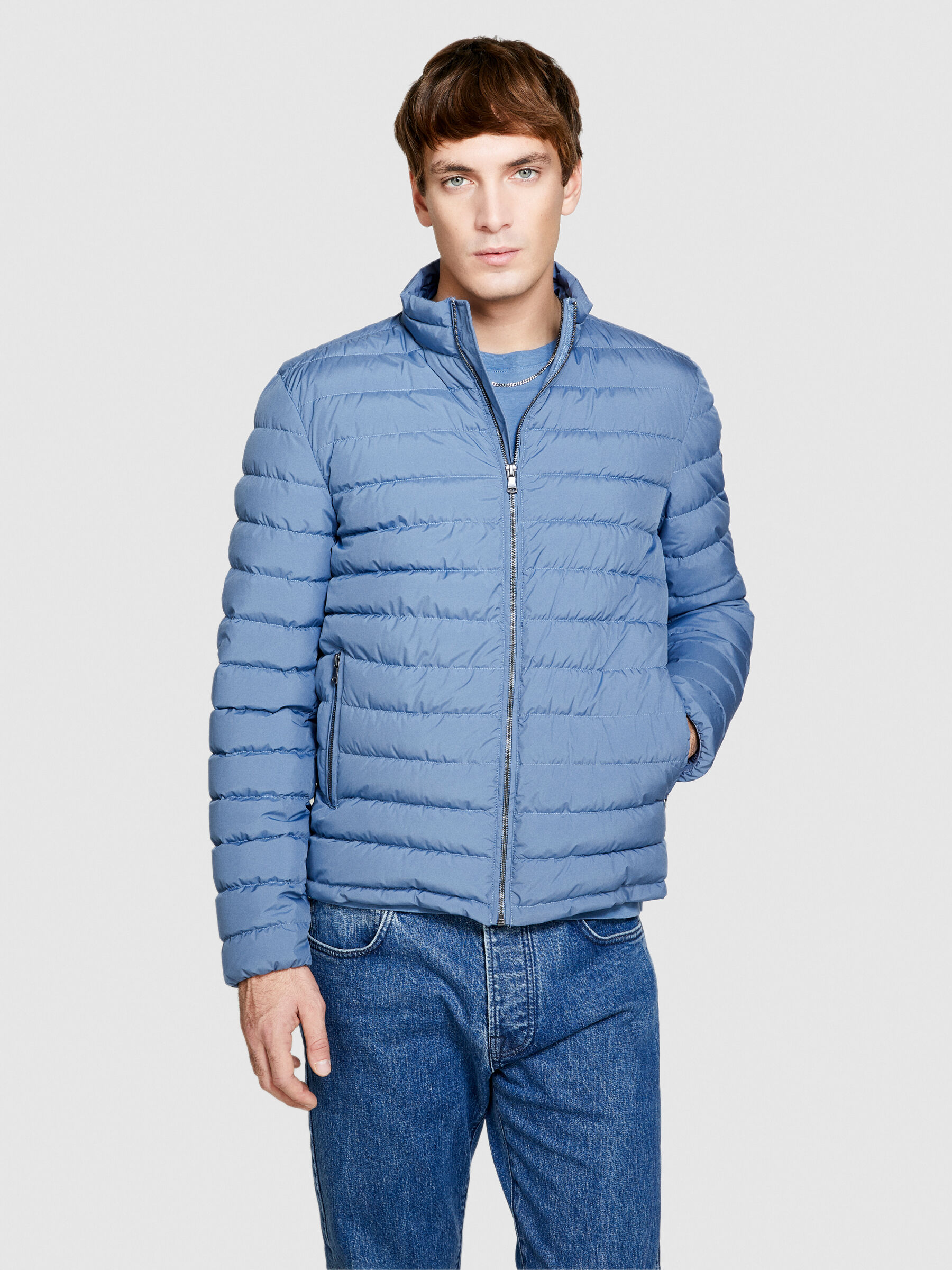 Giubbotto imbottito slim fit Blu Uomo Sisley