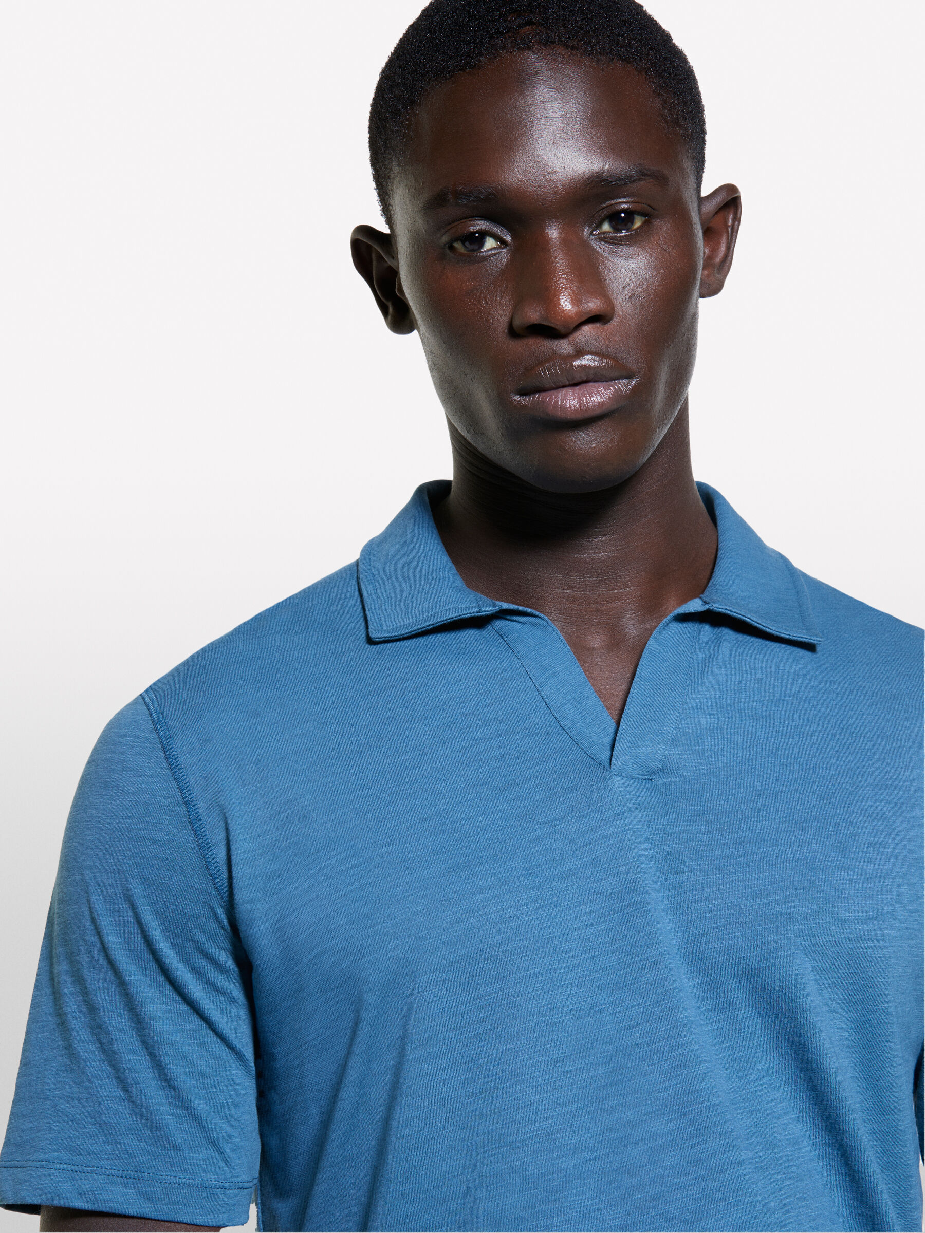 Polo blu 100 cotone Blu Sisley