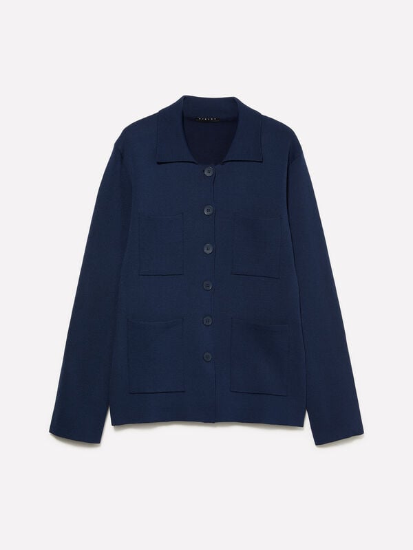 Blazer in maglia navy Blazer in maglia navy - blazer da uomo | Sisley