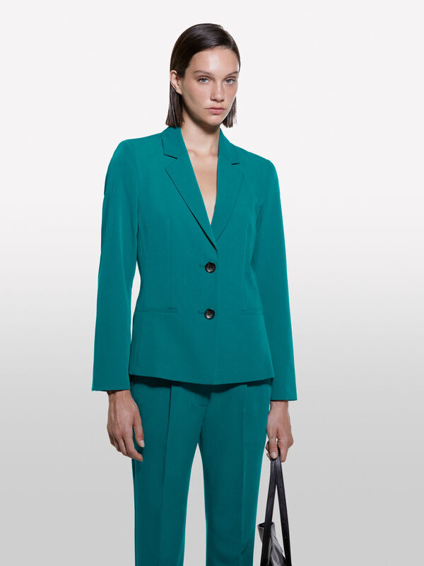 Blazer verde ottanio slim fit - blazer da donna | Sisley