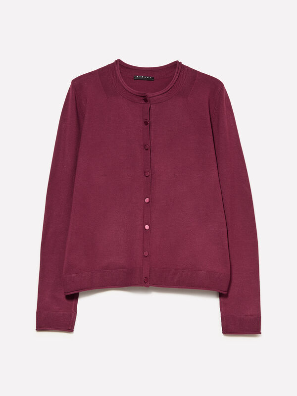 Cardigan regular fit bordeaux - cardigan da donna | Sisley