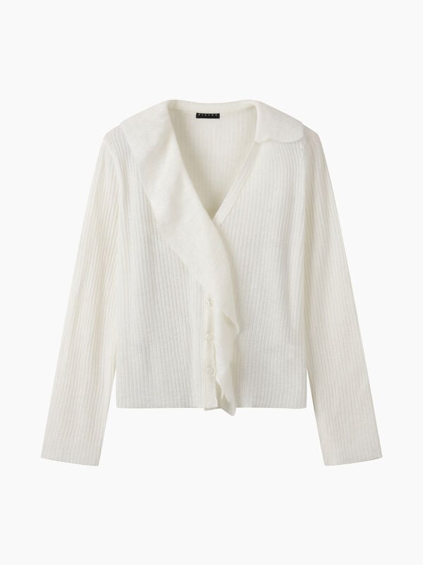 Cardigan con rouches - sisley k cardigan | Sisley K
