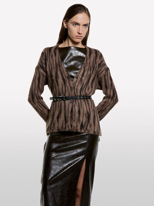 Cardigan fantasia animalier - cardigan da donna | Sisley
