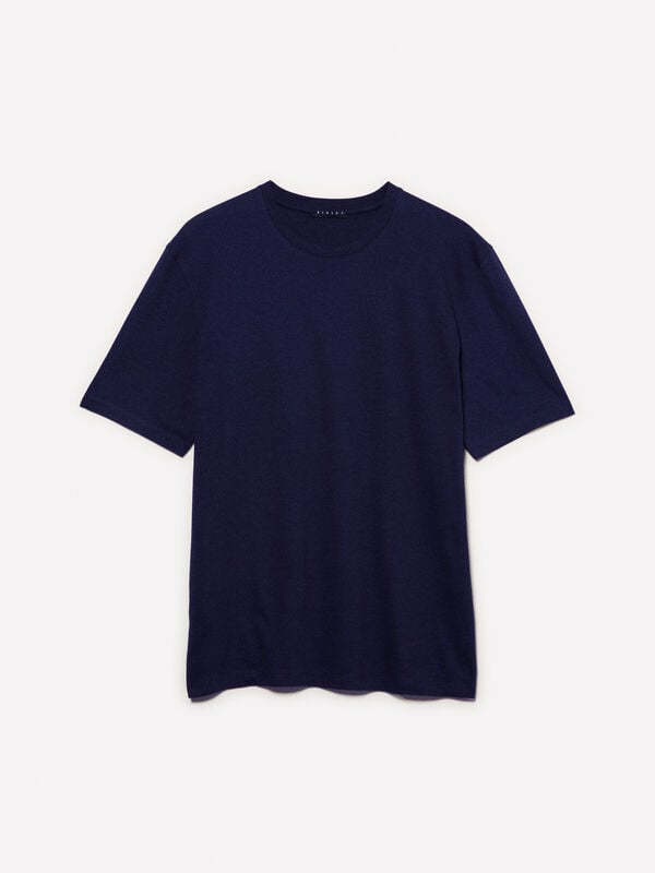 T-shirt a maniche corte regular fit blu scuro T-shirt a maniche corte regular fit blu scuro - t-shirt a manica corta da uomo | Sisley