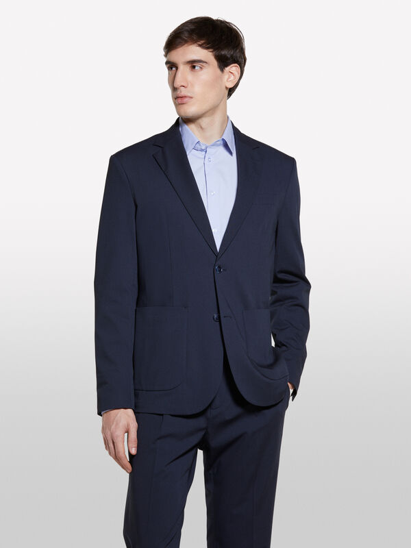 Blazer monopetto grigio scuro - blazer da uomo | Sisley