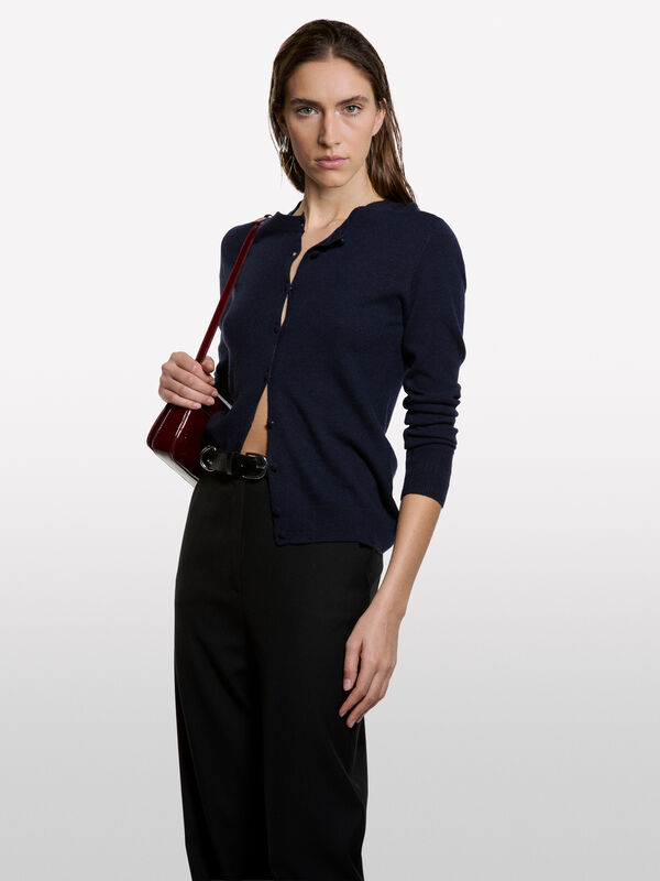 Cardigan regular fit blu scuro - cardigan da donna | Sisley