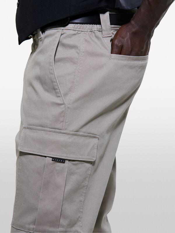 Cargo marroni slim comfort fit - pantaloni cargo da uomo | Sisley