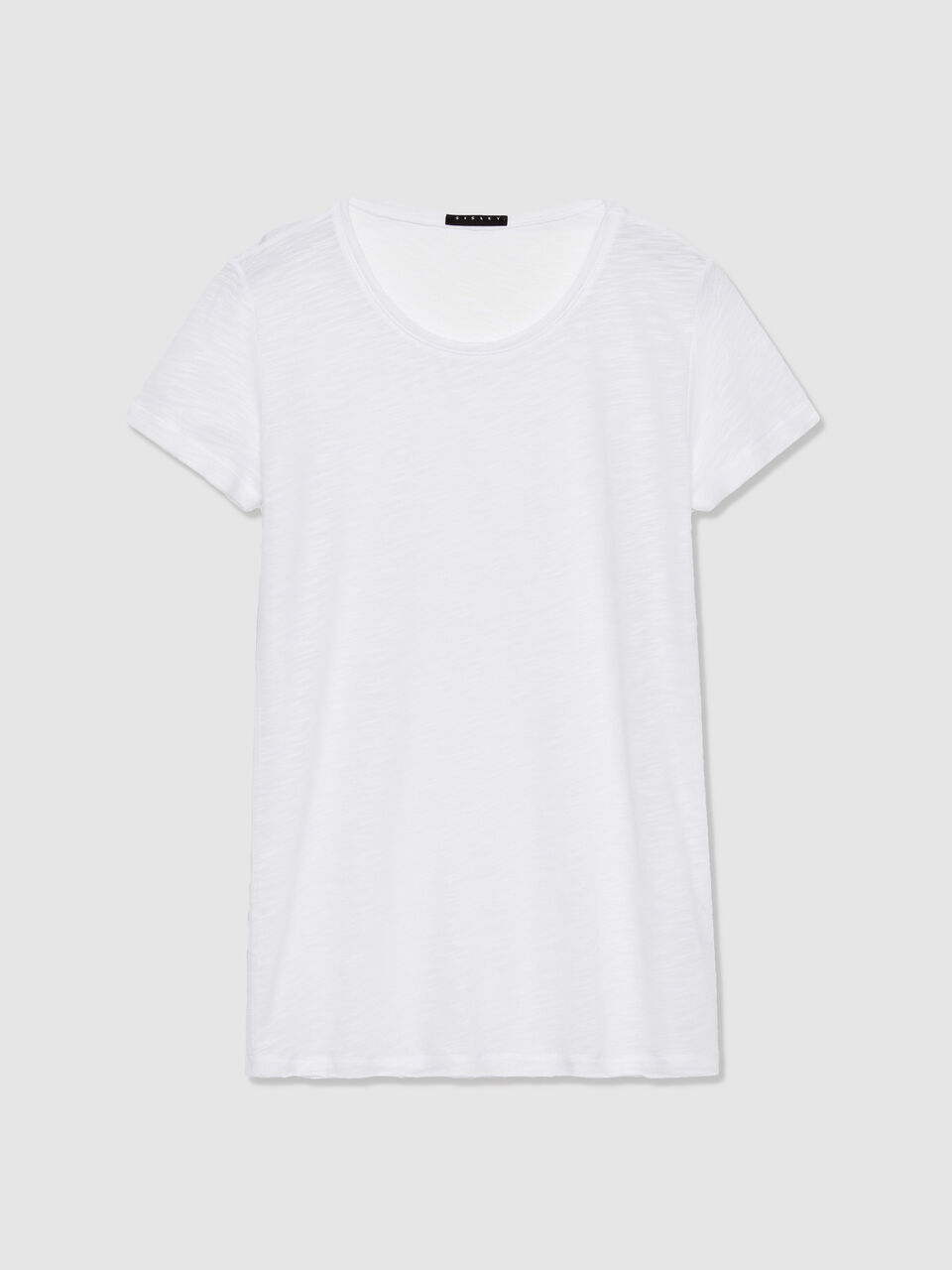 T-shirt scollo rotondo con taglio vivo Donna image number null