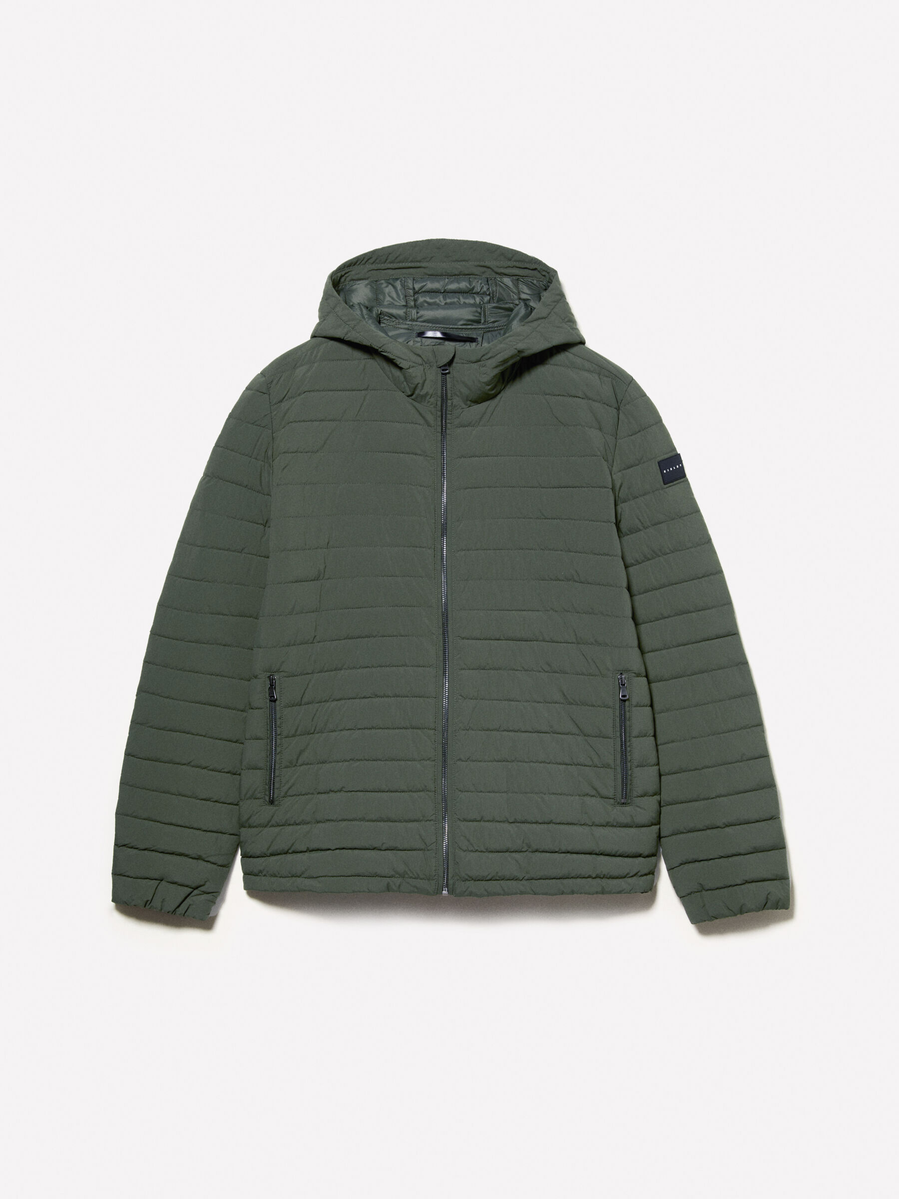 Giubbotto verde militare imbottito con cappuccio Verde Militare Sisley