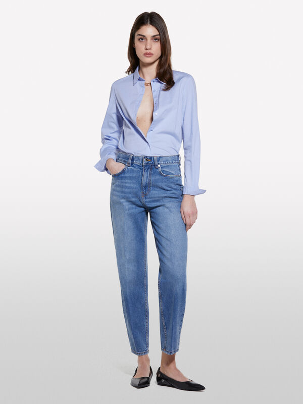 Jeans Style 69 mom fit blu - jeans mom fit e boyfriend da donna | Sisley