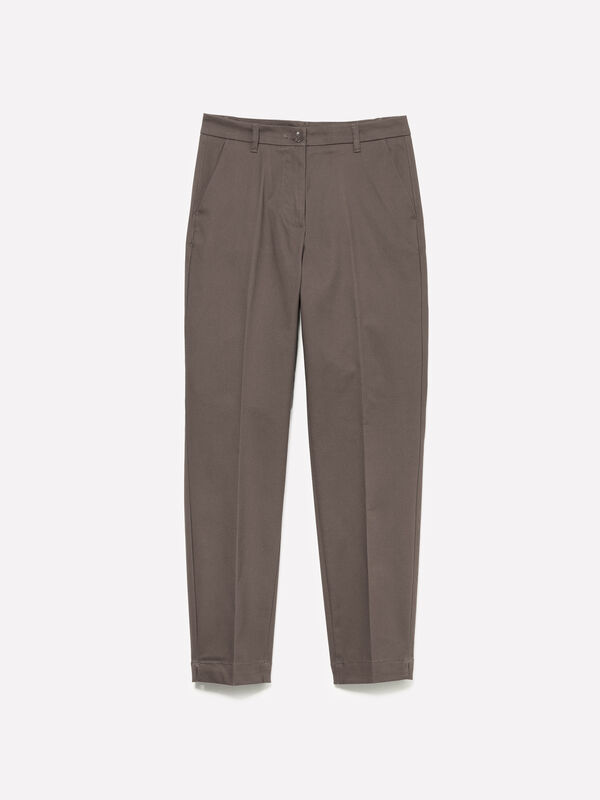 Chino slim fit grigio scuro - pantaloni chino da donna | Sisley