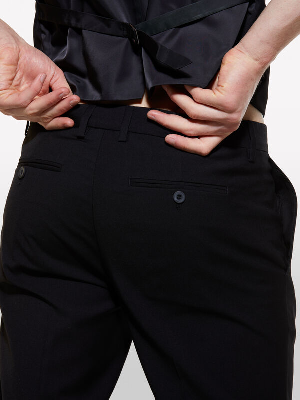 Pantaloni formali neri slim fit - pantaloni slim da uomo | Sisley