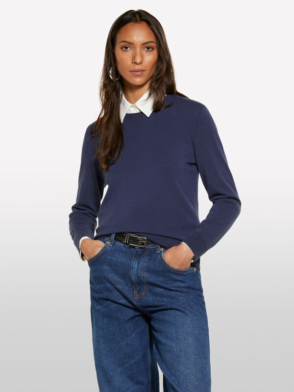 Maglia girocollo blu scuro - maglie girocollo da donna | Sisley