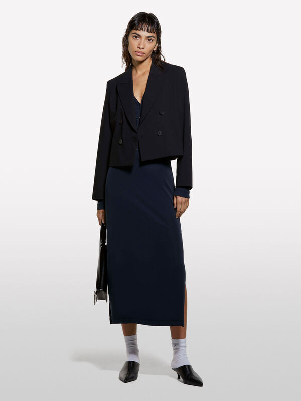 Blazer Spencer nero doppiopetto - blazer da donna | Sisley