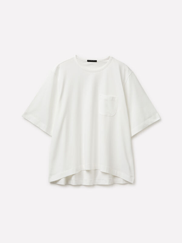 T-shirt svasata in puro cotone - t-shirt a manica corta da donna | Sisley