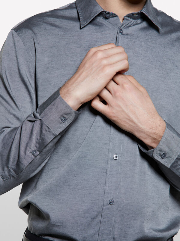 Camicia button down grigio scuro - camicie regular da uomo | Sisley