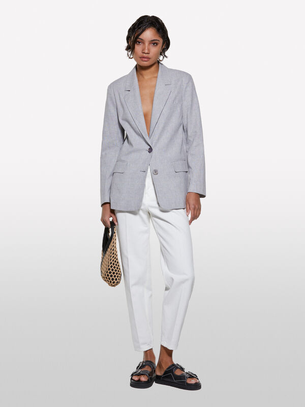 Jeans color Style 68 mom fit bianco - jeans mom fit e boyfriend da donna | Sisley