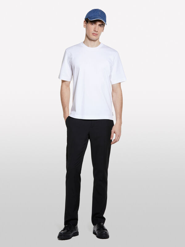 T-shirt regular fit bianca - t-shirt a manica corta da uomo | Sisley