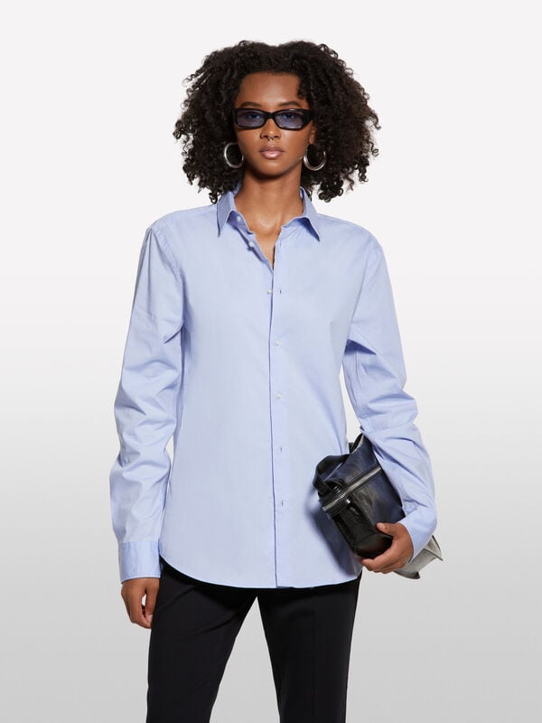 Camicia slim fit azzurra Camicia slim fit azzurra - camicie da donna | Sisley