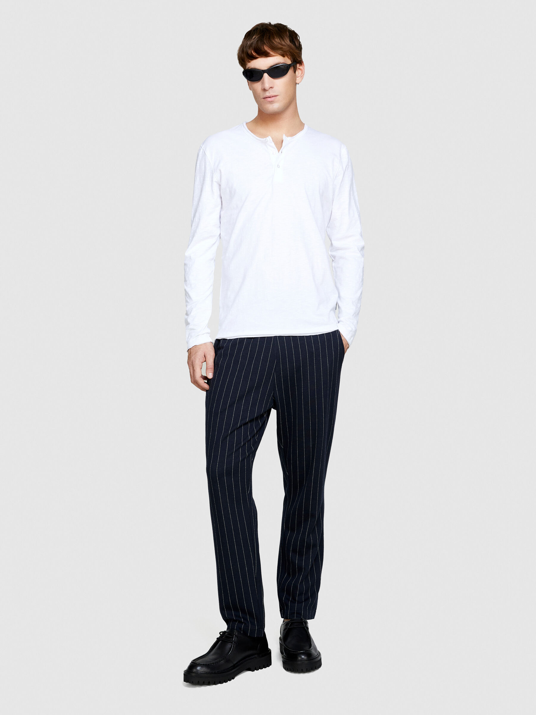 Serafino a maniche lunghe Bianco Sisley