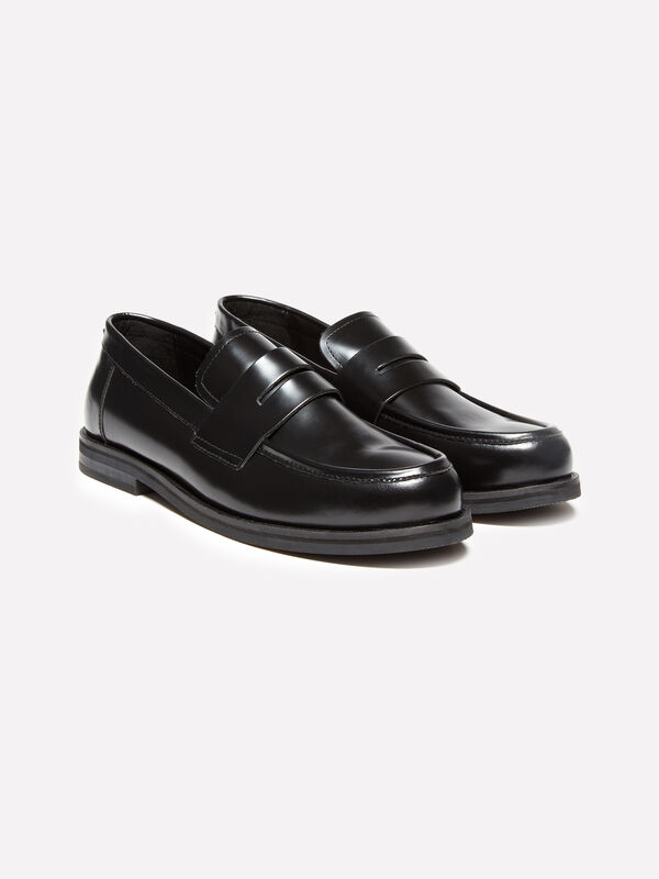 Mocassini neri 100% pelle - scarpe da uomo | Sisley