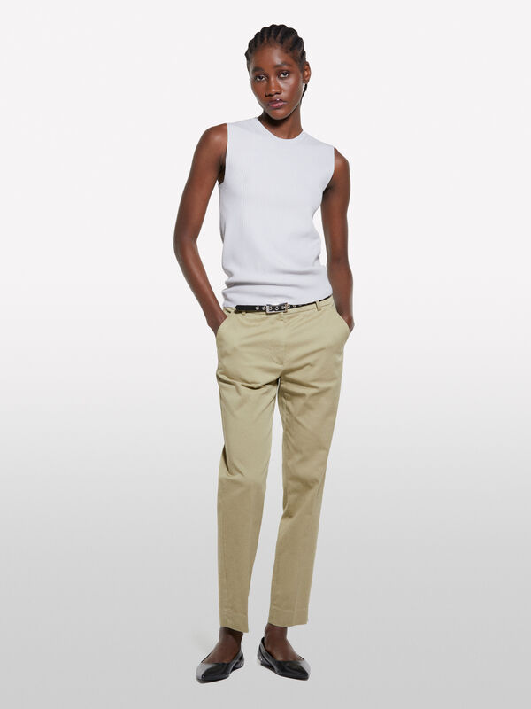 Top in maglia grigio chiaro Top in maglia grigio chiaro - top da donna | Sisley