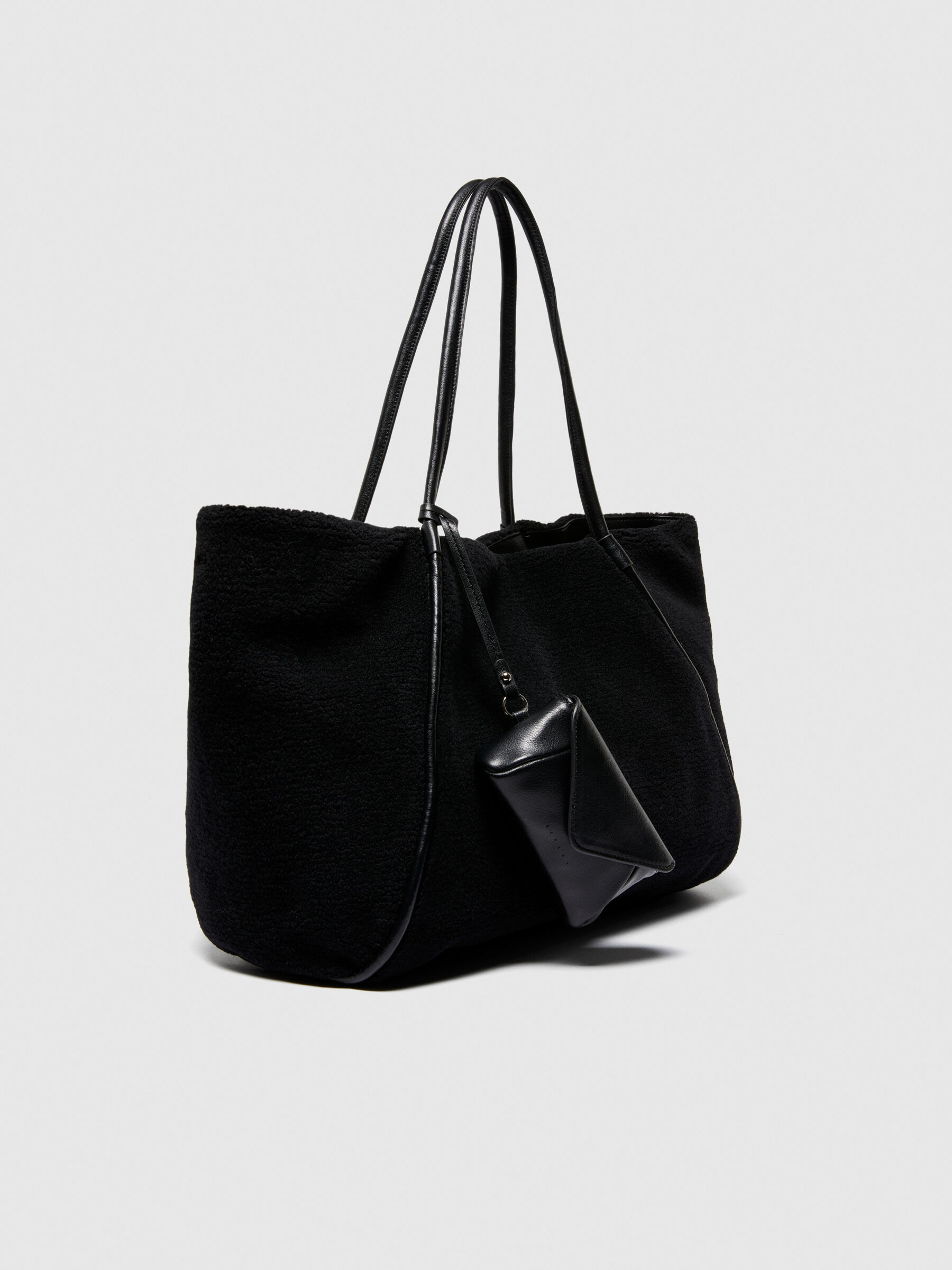 Borsa tote con pochette Nero Donna Sisley