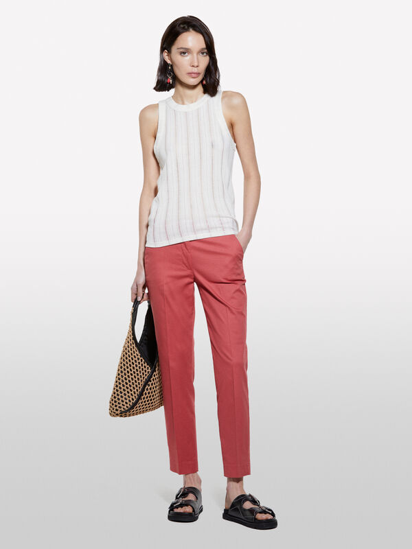 Chino fard regular fit  - pantaloni chino da donna | Sisley