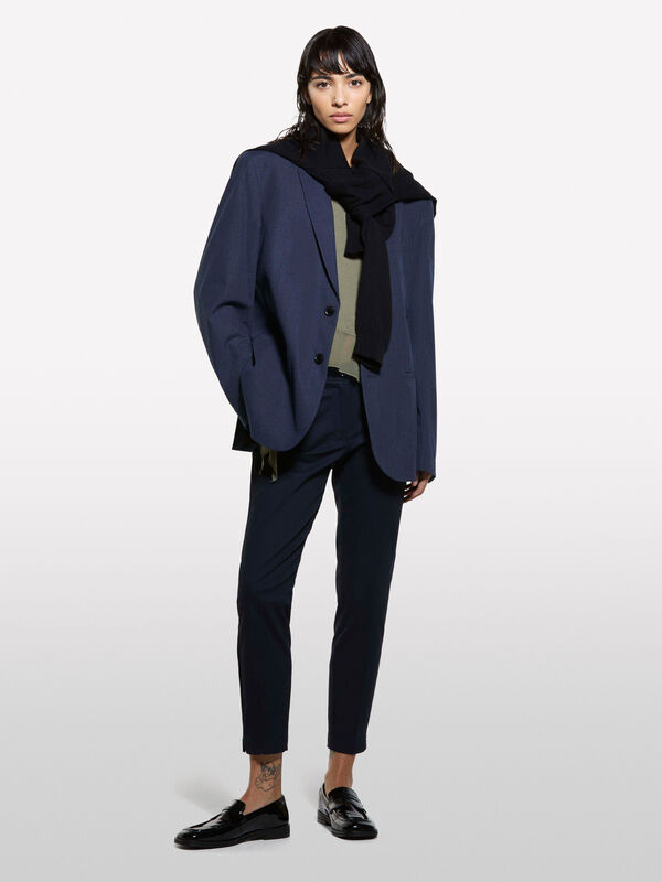 Chino slim fit blu scuro - pantaloni chino da donna | Sisley