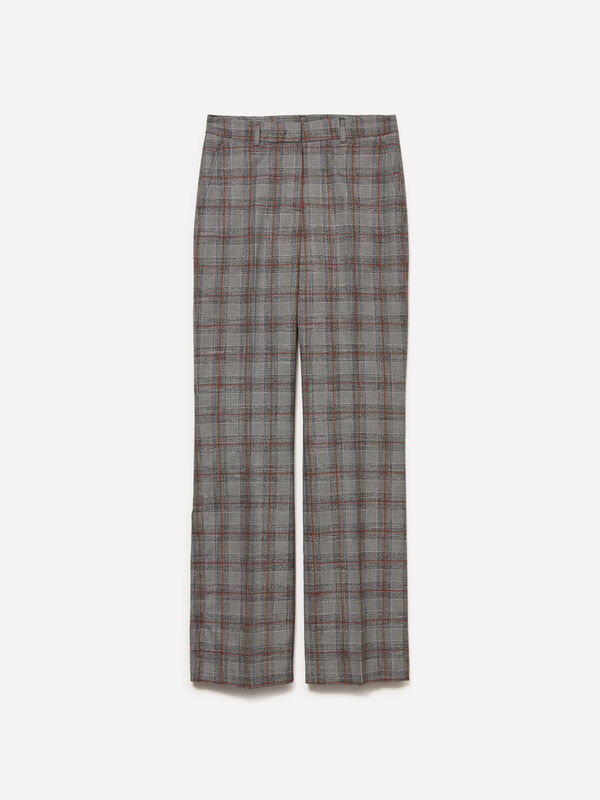 Pantaloni regular fit a quadri - pantaloni regular da donna | Sisley