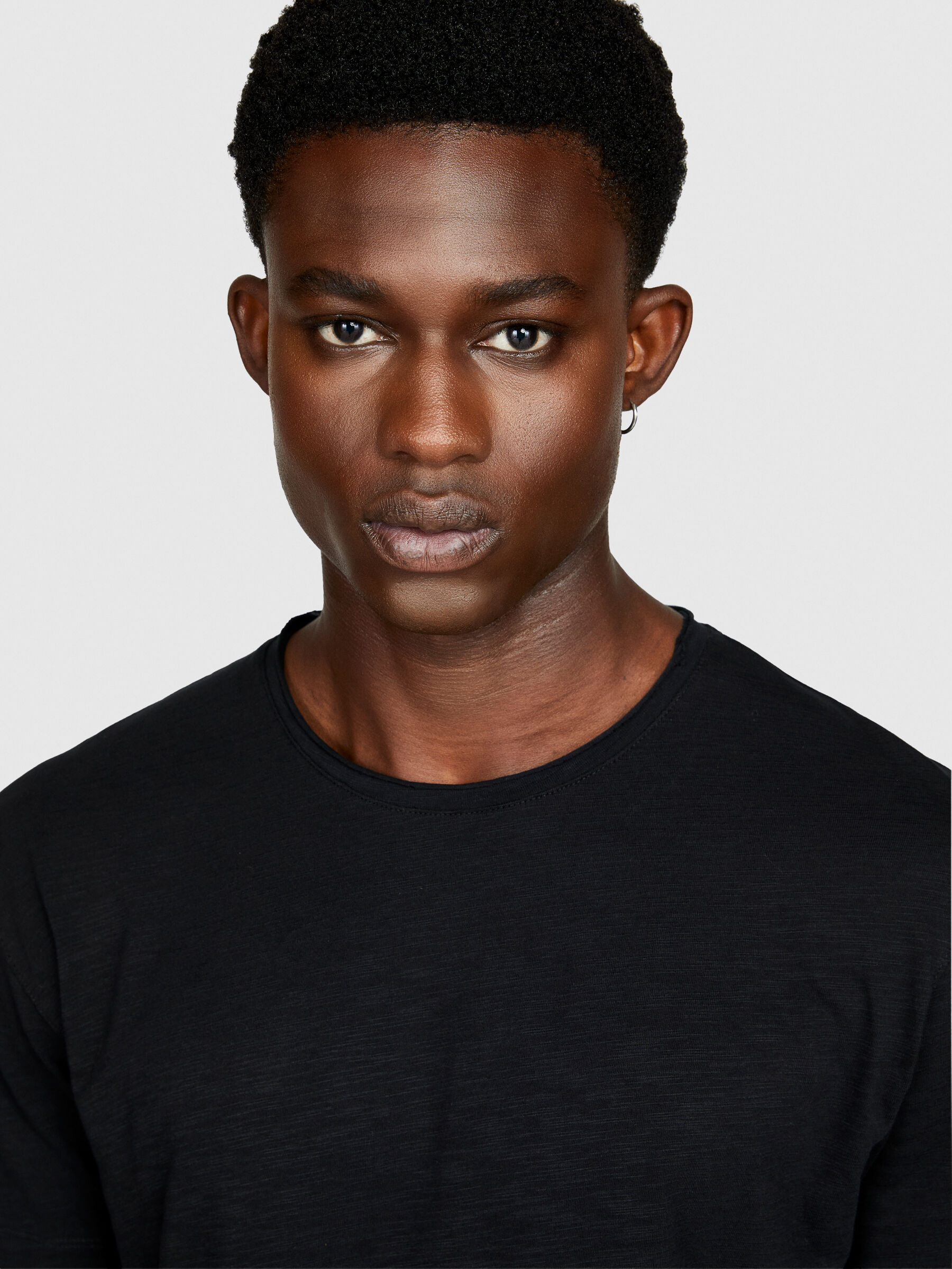 T shirt slim fit Nero Uomo Sisley