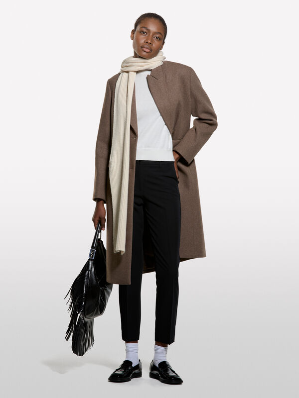 Maglia bianco panna a maniche corte  - maglie girocollo da donna | Sisley