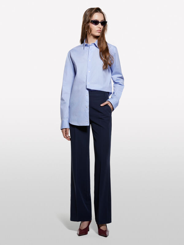 Pantaloni palazzo blu scuro - pantaloni palazzo da donna | Sisley
