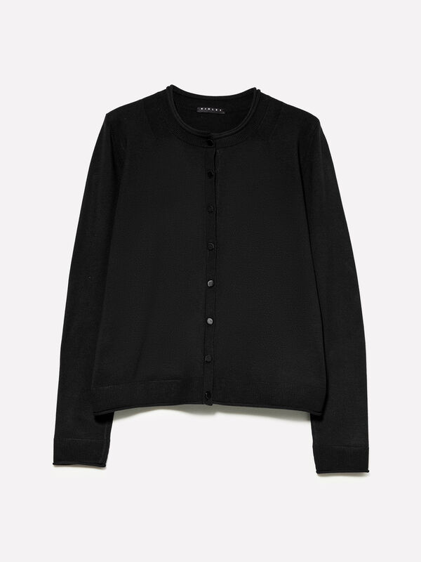 Cardigan regular fit nero - cardigan da donna | Sisley