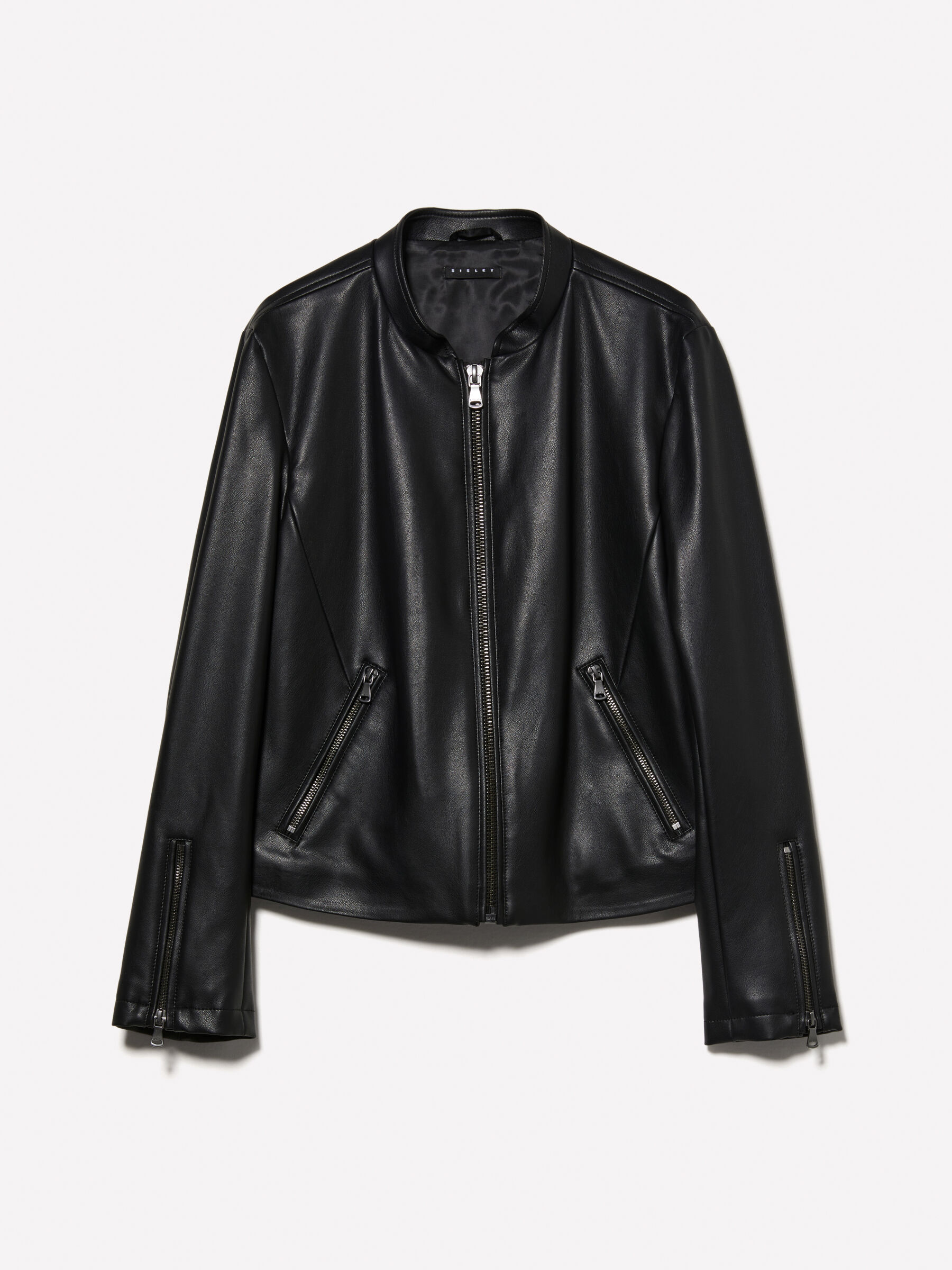 Giubbotto nero slim fit Nero Sisley