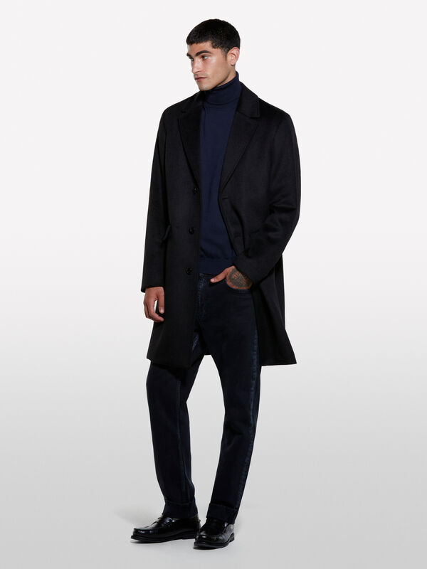 Cappotto monopetto nero Cappotto monopetto nero - cappotti da uomo | Sisley