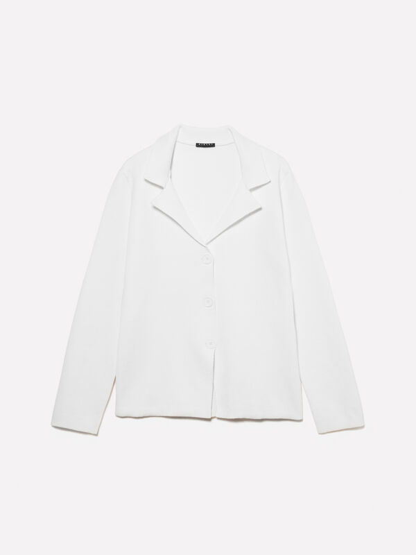 Blazer in maglia bianco panna Blazer in maglia bianco panna - blazer da donna | Sisley