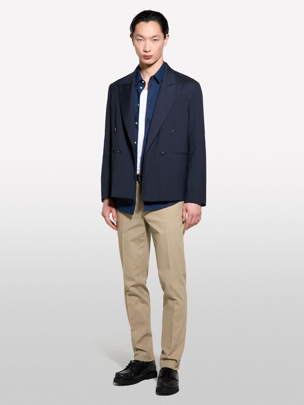 Chino texturizzati  - pantaloni slim da uomo | Sisley