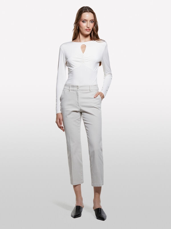 Pantaloni flare fit beige - pantaloni flare da donna | Sisley
