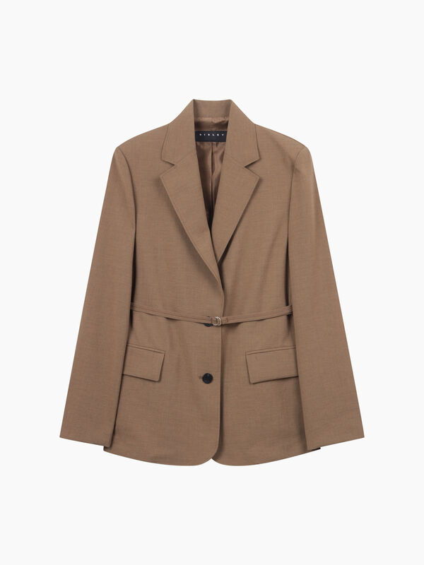 Blazer marrone con cinturino - sisley k blazer | Sisley K