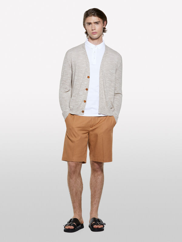 Cardigan mélange beige chiaro - cardigan da uomo | Sisley