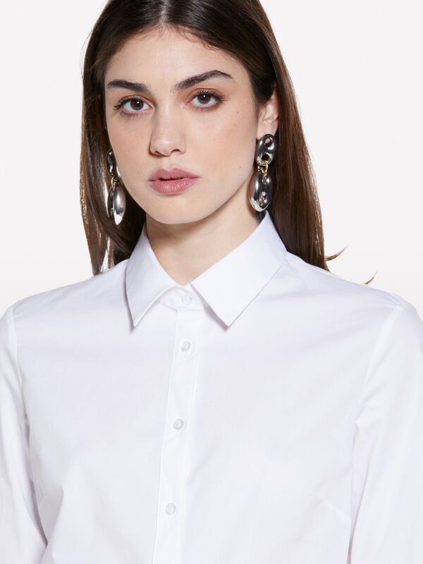 Camicia bianca slim fit - camicie da donna | Sisley