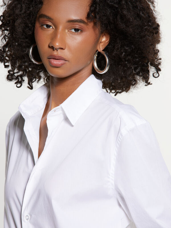 Camicia slim fit bianca - camicie da donna | Sisley
